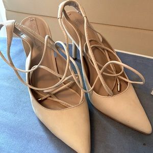 Aldo tie around the ankle high heels